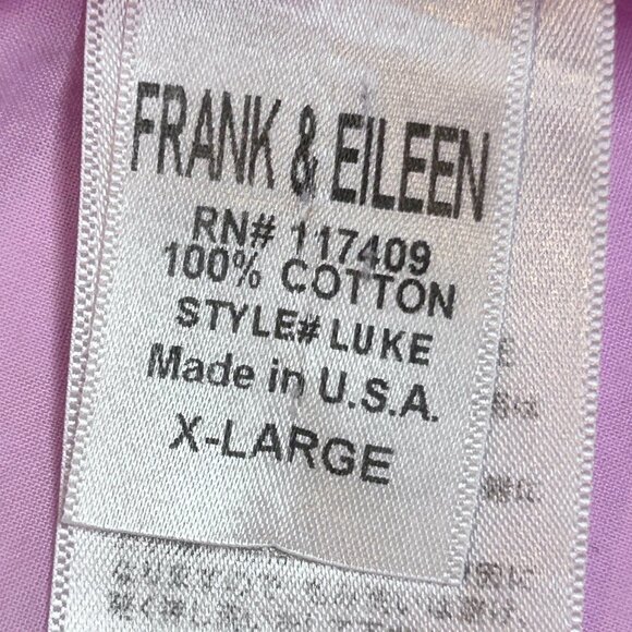 Frank & Eileen "Luke" Button-up Men's Mineral Wash Pink 100% Cotton Shirt - Picture 5 of 8